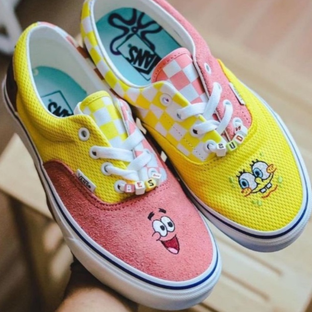 Vans x Spongebob Squarepants Patrick Era Best Buds Sneakers‎ Ladies Size 7 M-5.5